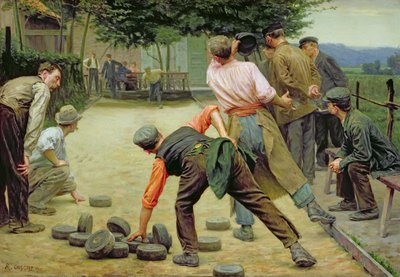 A Game of Bourles in Flanders, 1911 by Remy Cogghe